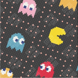 Retro Mini Cross Stitch Patterns • PAC-MAN Inspired Bundle • Modular Minis