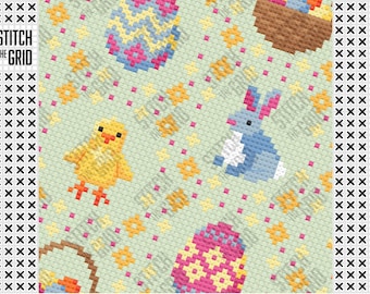 Easter Mini Cross Stitch Patterns • Easter Bundle • Modular Minis
