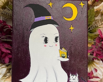 Pintura acrílica Ghostie de 8” x 10”