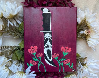 Scream Knife 8” x 10” Acrylic Painting
