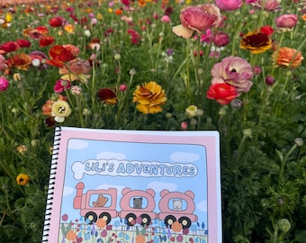 Cozy Coloring Book for adults and children, 20 cute coloring pages of Lilis Adventures