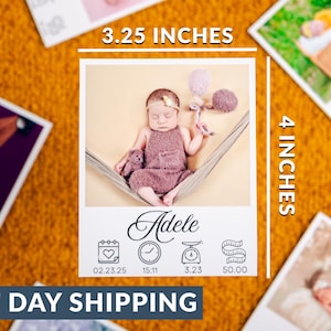 Cartão magnético personalizável First Milestones 3,25 x 4 polegadas, lembrança personalizada, presente de primeiro aniversário, decoração para casa, ímãs personalizados, primeiros passos