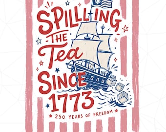Rayas derramando el té desde 1773 Png, Divertido 4 de julio Png, Fiesta patriótica del 4 de julio de EE. UU. Png, 250 aniversario del Día de la Independencia Png