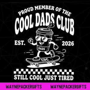 Cool Dads Club png, rolig faderskaps-png, est-datum för pappa png, presenter till ny pappa, fars dag-png