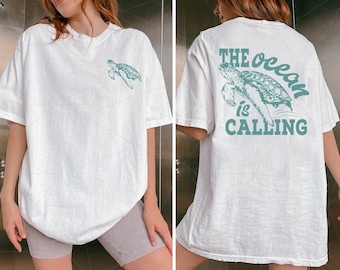 The Ocean is Calling Png, Respect Our Oceans For Sea Animals Png, Turtle Lover Gift