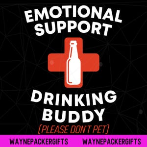 Divertente compagno di bevute, supporto emotivo, alcol, PNG, regalo divertente per il marito