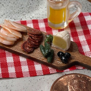 Miniature Dollhouse Cheese Board 1:12 Scale