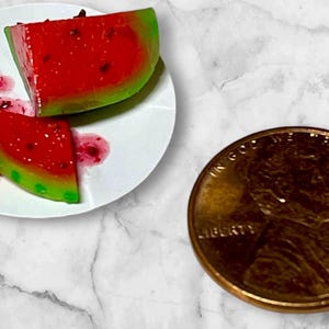 Dollhouse Miniature Watermelon Snack: 1/12 Scale