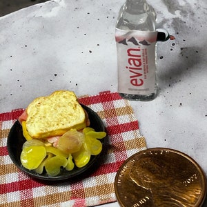 Dollhouse Miniature Ham and Cheese Sandwich with Potato Chips 1/12 Scale