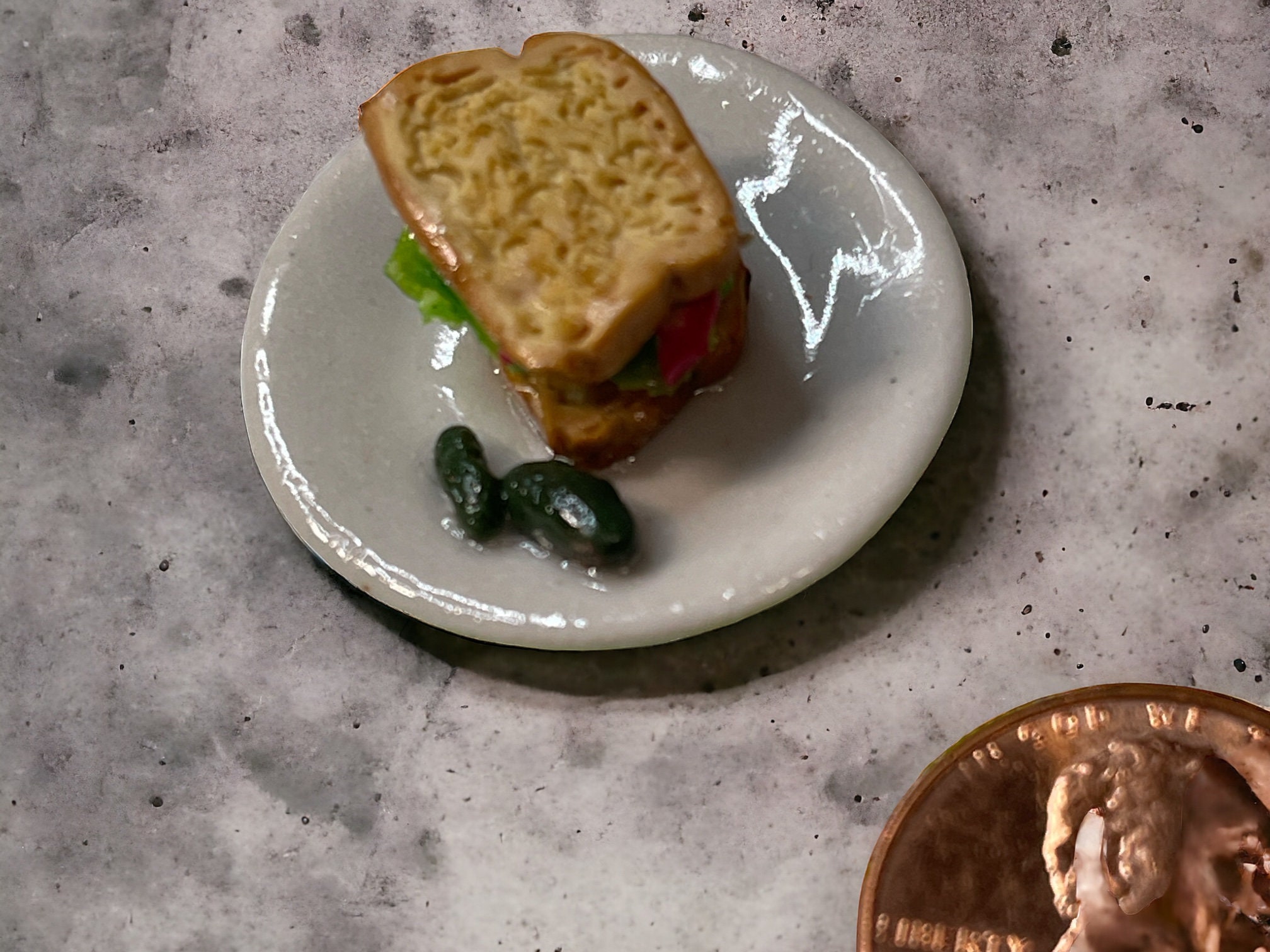 Miniature Dollhouse BLT Sandwich With Gherkins 1:12 Scale - Etsy UK