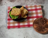 Dollhouse Miniature BLT Sandwich with Tortilla Chips 1:12 scale