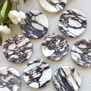 Italy calacatta viola marble Coaster,Small Catchall Tray , jewelry Tray, coffee cup holder , Kitchen accent,  side table decor,Incense Dish.