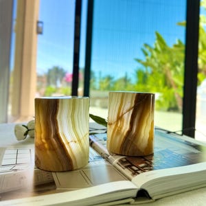Onyx Table Lamp , Crystal Lamp, 3.9D*4.6H in , Desktop Lamp ,night stand Lamp, USB Rechargeable ,Touch Sensor, Aesthetic home decor