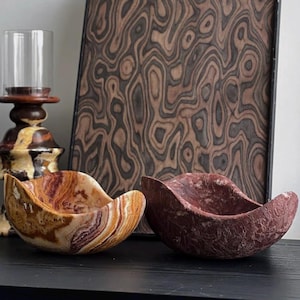 Large Marble bowl,  Coffee Table Centerpiece, Home Decor, table decor, fruit bowl, 9*5*3.8(H) in