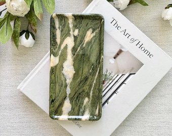 Green Marble Tray: Handcrafted Vanity, Perfume & Candle Organizer