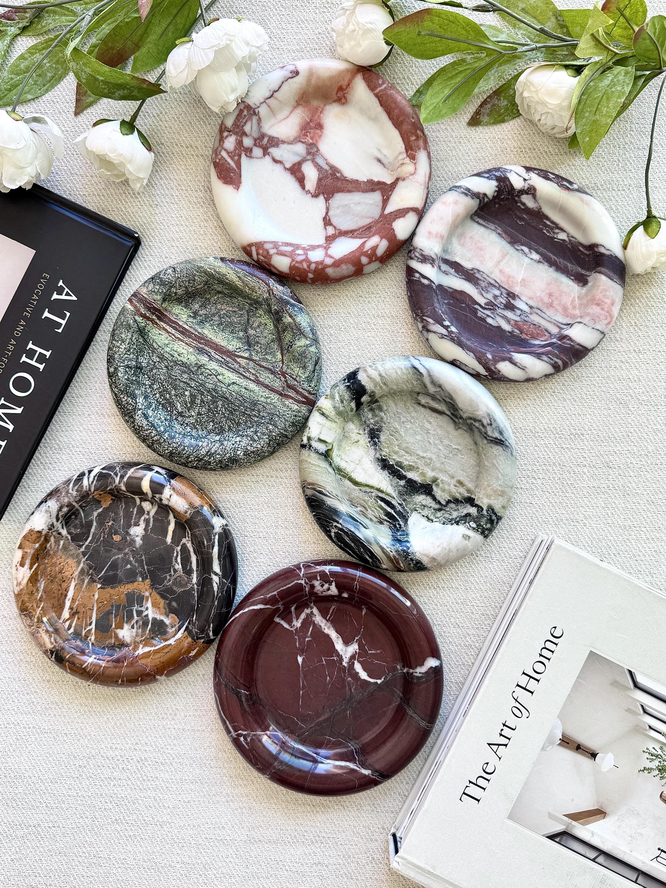 6 in Colorful Stone Tray,large Donut Decorative Trinket Catchall