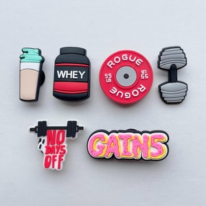 Choose Your Own! Fridge Magnet OR Shoe Clips Charm - Gym Weightlifting - Protein Bulk Workout - Shoe Clogs Accessory - Refrigerator Magnet