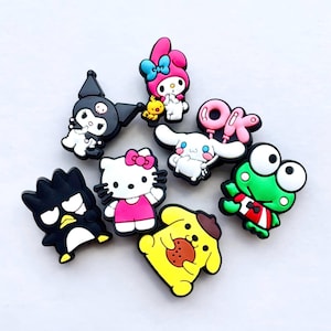 自分だけのものを選ぼう！冷蔵庫用マグネットまたはシュークリップチャーム - かわいい漫画キャラクター - キティメロディー - シュークロッグアクセサリー - 冷蔵庫用マグネット