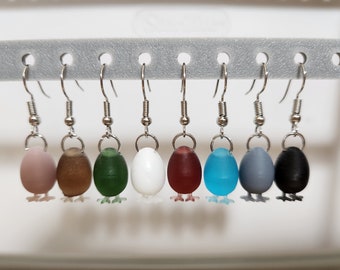 Easter egg earrings |  novelty egg earrings | 3D printed resin earrings