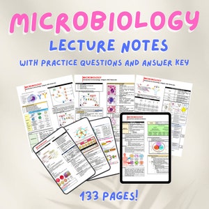 Notatki z wykładów z mikrobiologii z pytaniami praktycznymi i kluczem odpowiedzi Notatki z technologii medycznej do wydrukowania Podsumowanie Transes School Study Guide