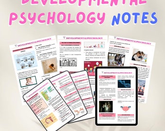 Developmental Psychology Notes Phychology Transes