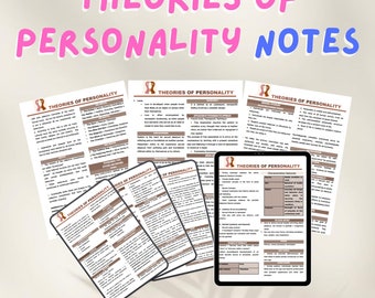 Theories of Personality Psychology Notes Phychology Transes