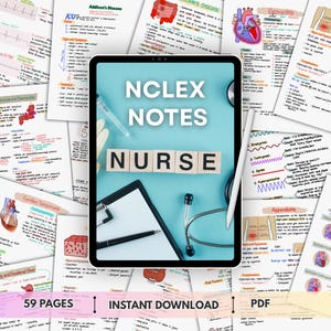 NCLEX-studiegids met aantekeningen | Examenvoorbereidingstips voor verpleegkundestudenten | Printbare PDF