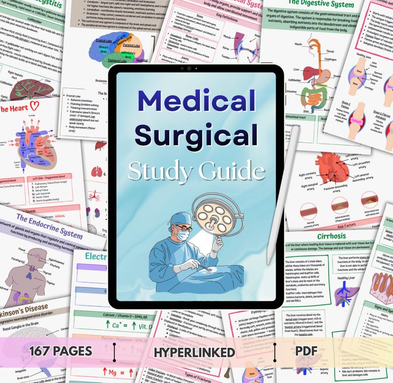 Medical Study Guide Medical-surgical Study Guide | Med-surg Nursing Notes | Nursing and Med ...