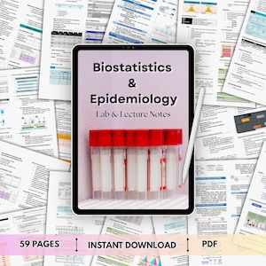 Biostatistik och epidemiologi - labb- och föreläsningsanteckningar | MedTech-studiehandledning | Utskrivbar PDF