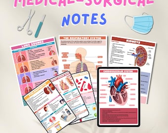 Med-Surg Notes Study Guide Bundle Medical-Surgical Notes Nursing Notes Nursing School Disorders Nursing Study Sheets NCLEX Study Guide