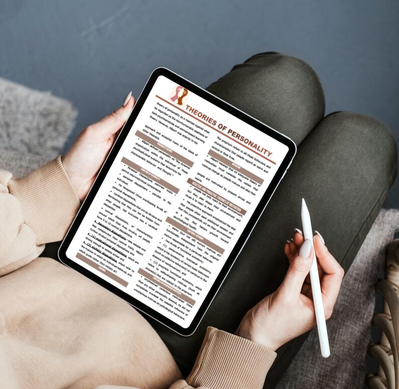 Theories of Personality Notes | Psychology Study Guide for Psychology ...