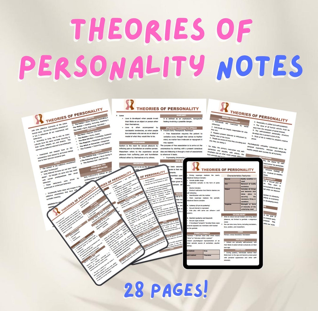 Theories of Personality Notes | Psychology Study Guide for Psychology ...