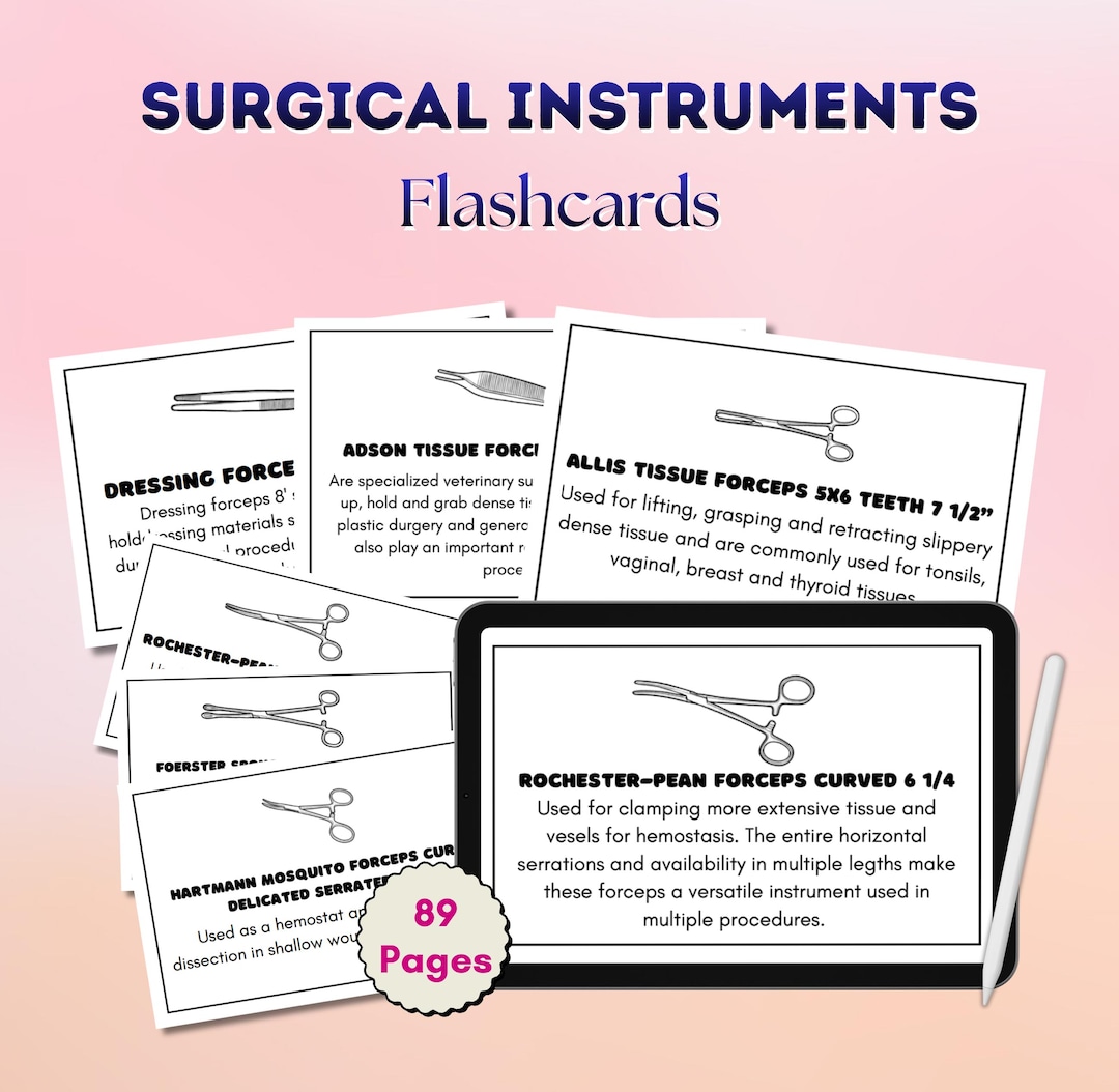 Surgical Instruments Flashcards | Operating Room Instruments Study