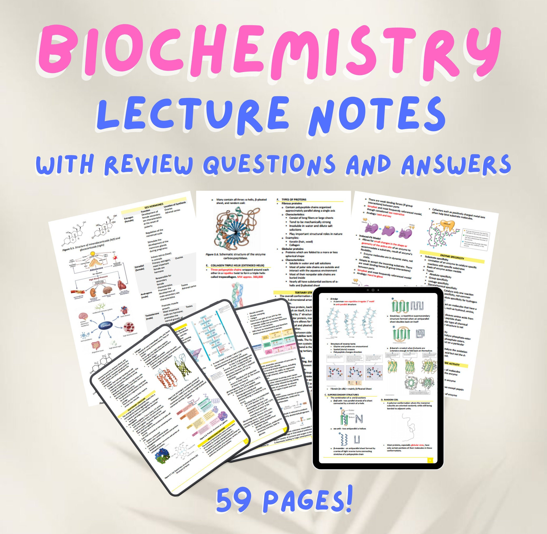 Biochemistry Lecture Notes Medical Technology Notes Printable Summary of Medical Notes MedTech Transes Study Guide