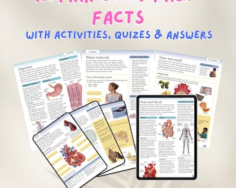 Human Body Fast Facts | Study Guide with Activities for Nursing & Med Students | Printable PDF