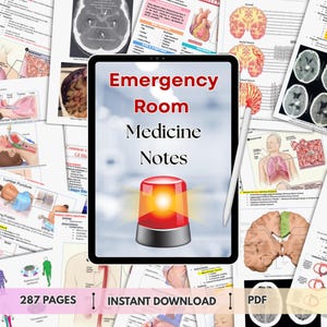 Apuntes de Medicina de Urgencias / Guía de estudio para estudiantes de enfermería y medicina / PDF imprimible (descarga digital)