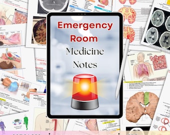 Notaufnahme Medizin Notizen | Studienführer für Nursing & Med Medizin-Studenten | Druckbares PDF (Digitaler Download)