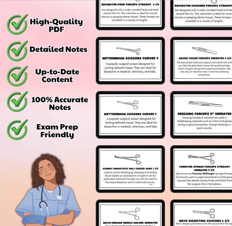 Embalming Instruments Worksheet Surgical Instruments Flashcards | Operating Room Instruments Study ...