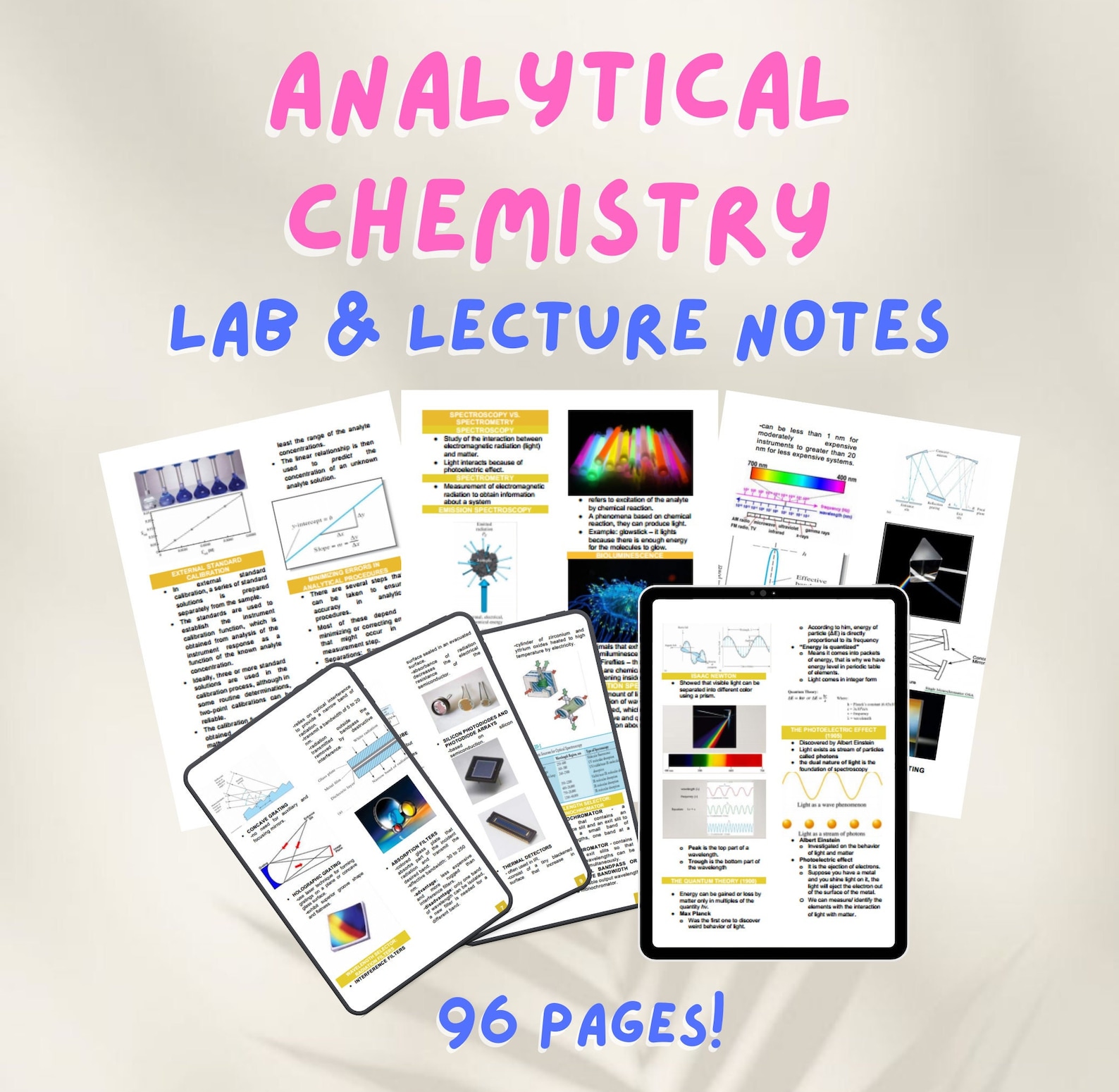 Analytical Chemistry Lab & Lecture Notes | Medtech and Health Science ...