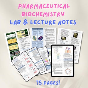 Laboratorium i notatki z wykładów z biochemii farmaceutycznej: niezbędny przewodnik dla lekarzy i studentów medycyny. Przewodnik do nauki notatek pielęgniarskich