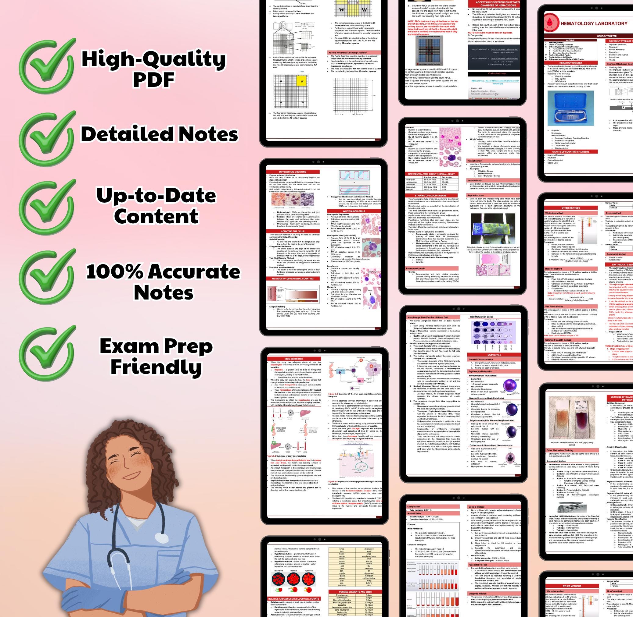Hematology Notes.pdf Hematology 1 Lab & Lecture Notes With Flashcards | Medtech Study Guide ...