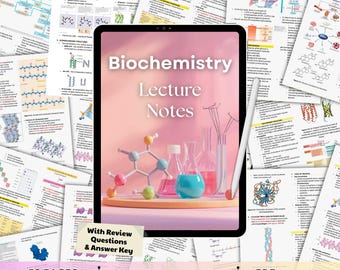 Biochemistry Lecture Notes: Medical Technology Study Guide Printable PDF (Digital Download)