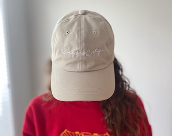 Gorro bonito, gorro neutro, gorro de Kansas City, gorro bordado para papá, fútbol de Kansas City, gorro bonito neutro de KC, gorro bonito de KC, fútbol de KC
