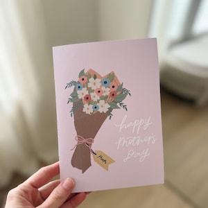 Mother&#39;s Day Card, Floral Mother&#39;s Day Card, Happy Mother&#39;s Day, Card for Mom, Spring Floral Card, Gift for Mom, Grandma Mother&#39;s Day