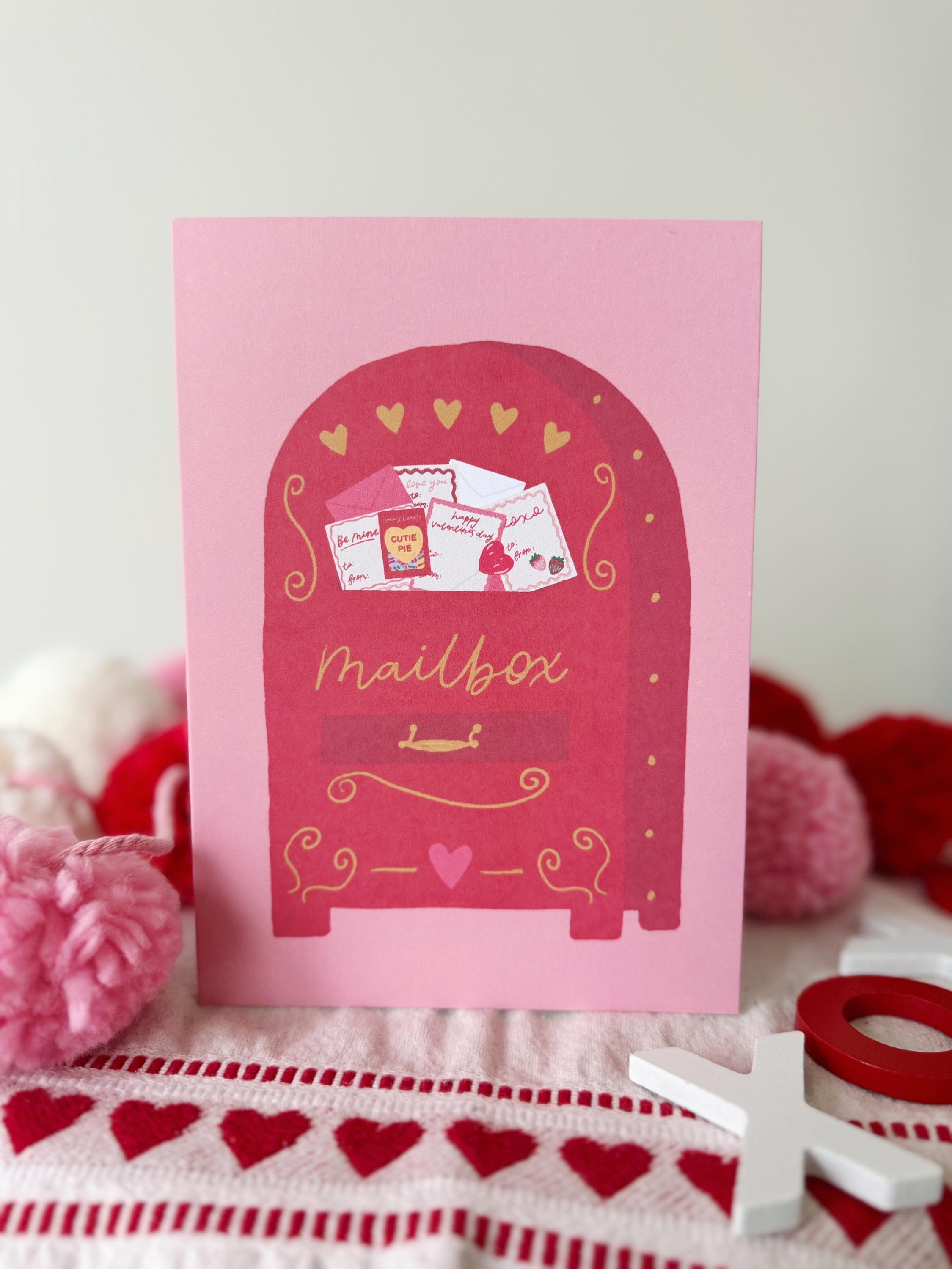 Valentine's Day Card, Cute Valentine's Day Stationery, Valentines Day Cards Mailbox, Valentine's Day Candy, Cute Vday Card, Gift for Her
