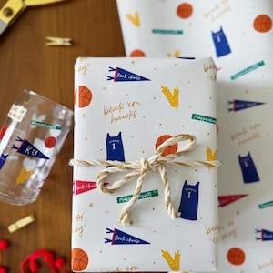 Kansas University Wrapping Paper, KU Graduation Gift Wrap, Jayhawks Alumni Wrapping Paper, Grad Gift, RCHJ, Mass Street, KU Grad image 1
