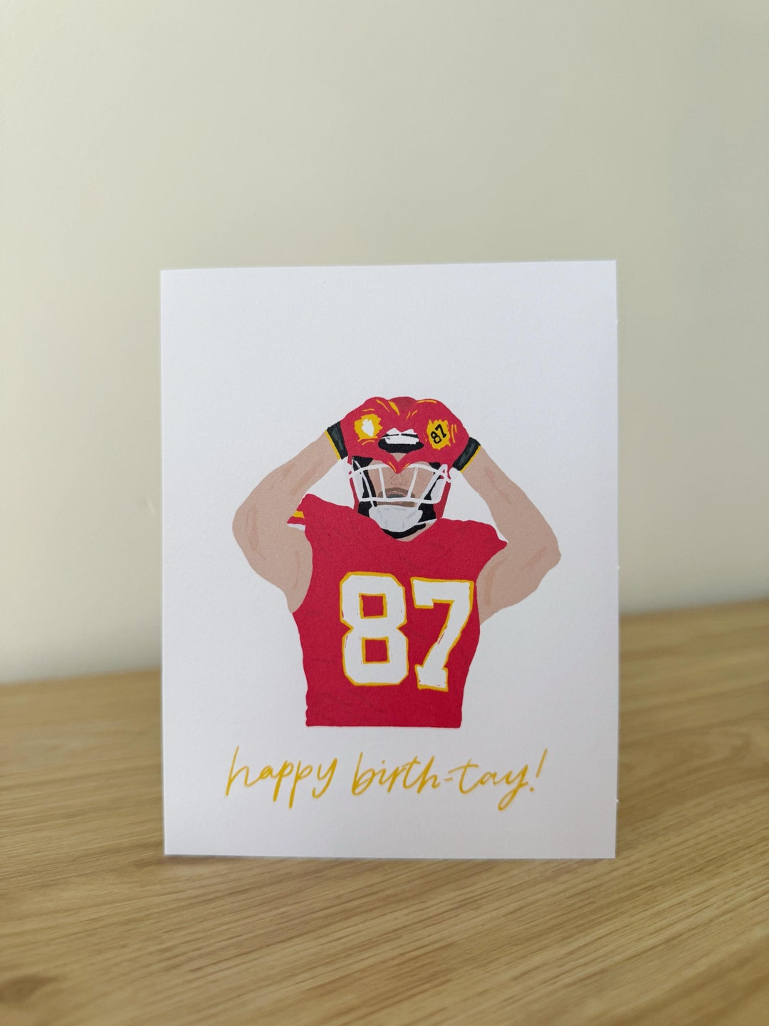 Travis Kelce Taylor Swift Birthday Card Kansas City Chiefs Birthday