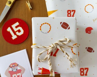 Kansas City Football Wrapping Paper, Kansas City Champs, Superbowl Champions, KC Gift Idea, Cute Gift Wrap, KCMO, Red Kingdom, Red Era