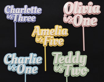 Custom Birthday Cake Topper: Elegant Personalised Party Decoration