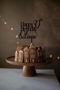 Personalised Birthday Cake Topper - Elegant and Trendy Cake Decoration Happy Birthday product logo